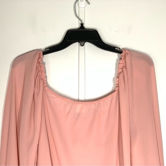 Abound Chiffon Balloon Sleeve Blouse in Peach Puff - Picture 5 of 9